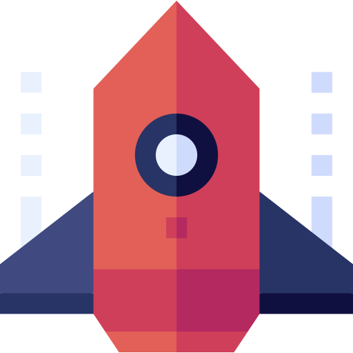 Rocket Basic Straight Flat icon