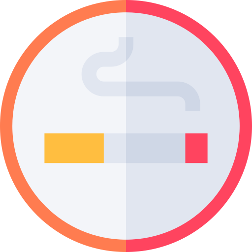 Área de fumadores Basic Straight Flat icono