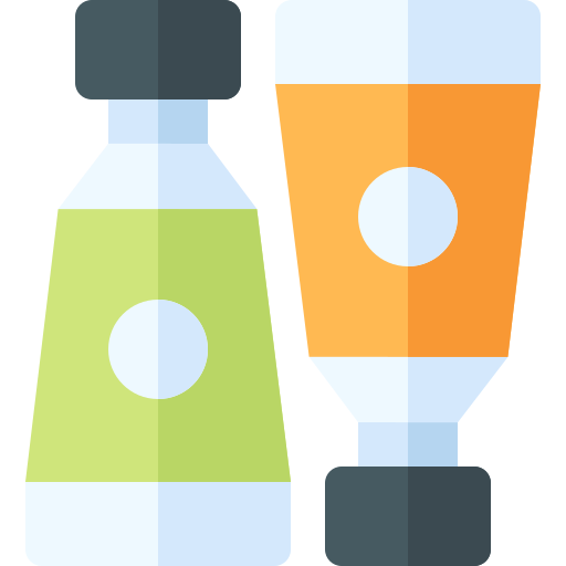 tubos de color Basic Rounded Flat icono