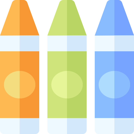 lápiz de color Basic Rounded Flat icono