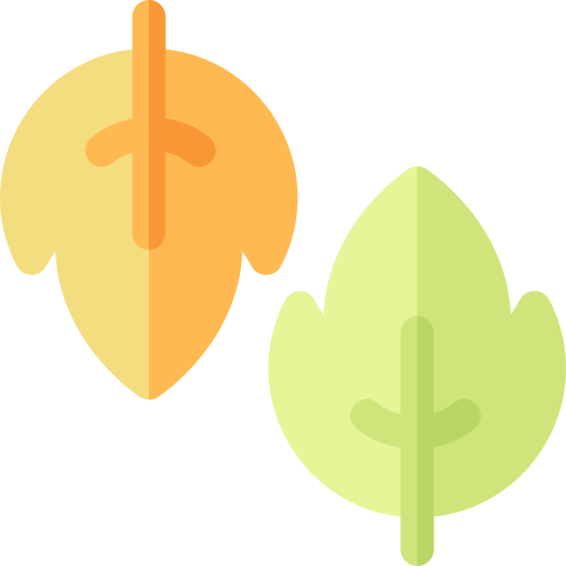 foglie Basic Rounded Flat icona