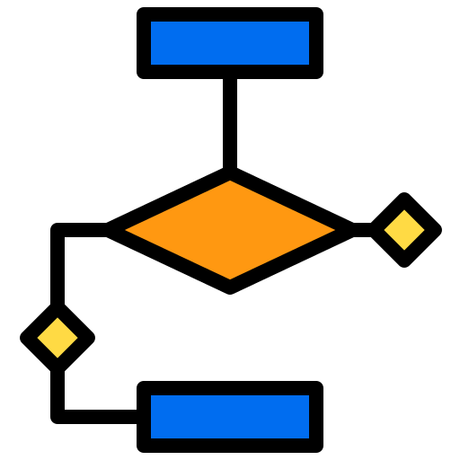 diagrama de flujo xnimrodx Lineal Color icono