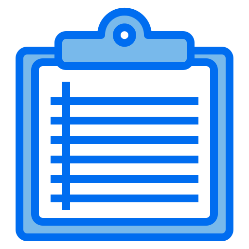 Clipboard Payungkead Blue icon