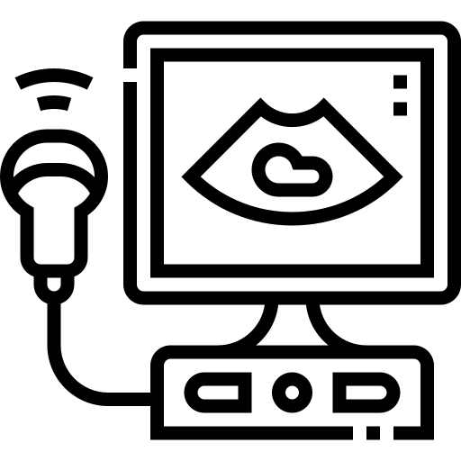 echografie Detailed Straight Lineal icoon