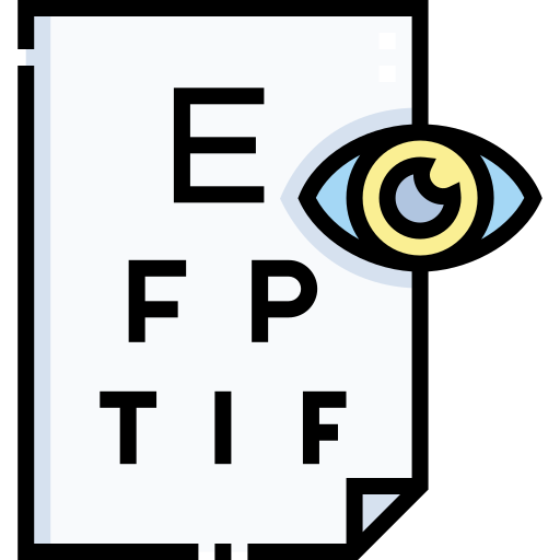 Eye examination Detailed Straight Lineal color icon