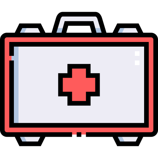 kit de primeros auxilios Detailed Straight Lineal color icono
