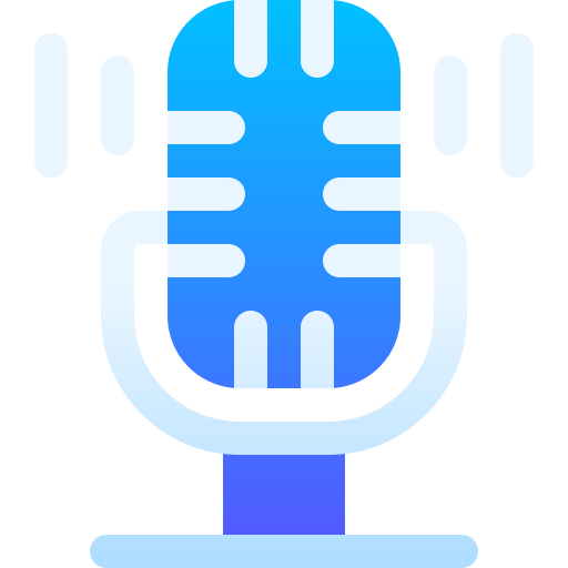 mikrofon Basic Gradient Gradient ikona