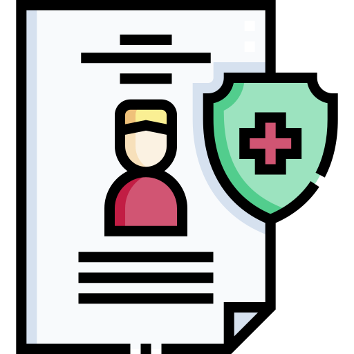 assicurazione sanitaria Detailed Straight Lineal color icona