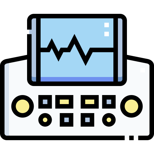 electrocardiograma Detailed Straight Lineal color icono