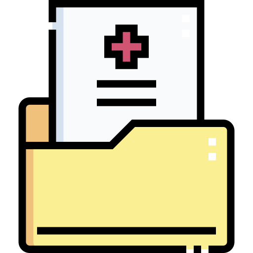 Medical folder Detailed Straight Lineal color icon