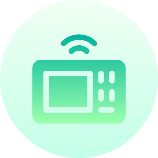 Microwave Basic Gradient Circular icon