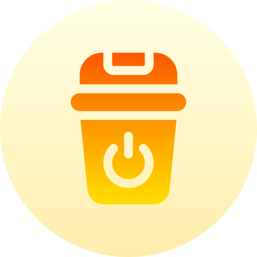 contenedor de basura Basic Gradient Circular icono