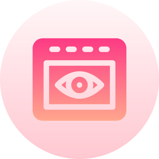 Eye scanner Basic Gradient Circular icon
