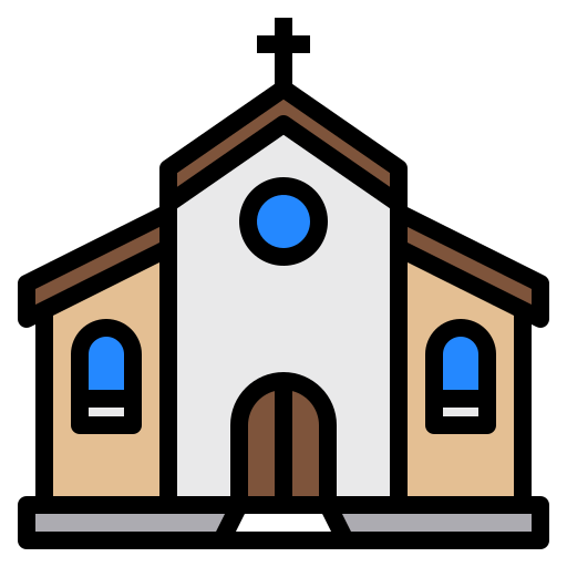 교회에 Payungkead Lineal Color icon