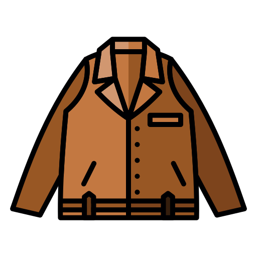 chaqueta de cuero Generic Outline Color icono