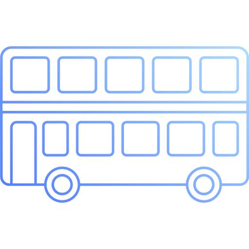 autobús de dos pisos Generic Gradient icono
