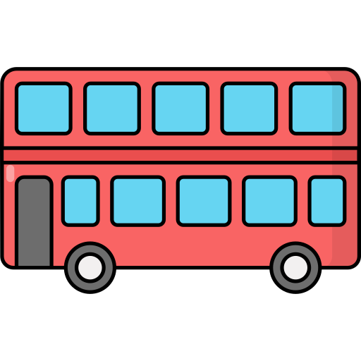 autobús de dos pisos Generic Outline Color icono