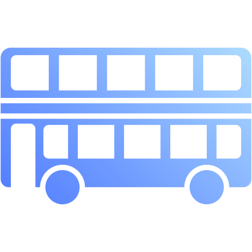dwupoziomowy autobus Generic Flat Gradient ikona