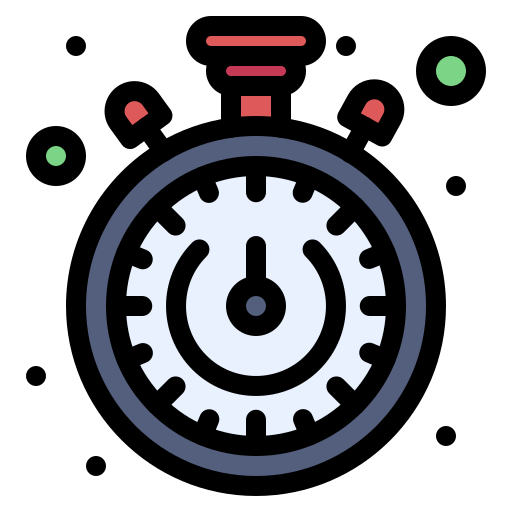 Stopwatch Flatart Icons Lineal Color icon