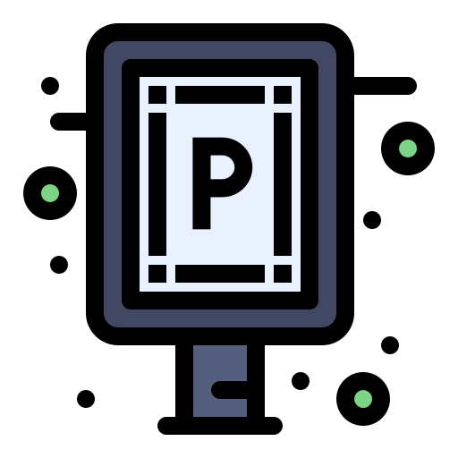 Parking Flatart Icons Lineal Color icon