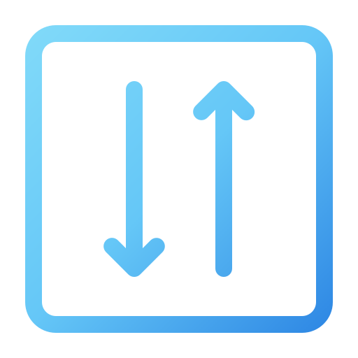 cima baixo Generic Gradient Ícone