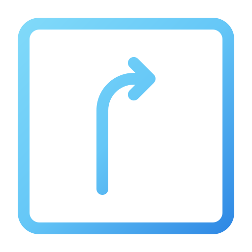 우회전 Generic Gradient icon