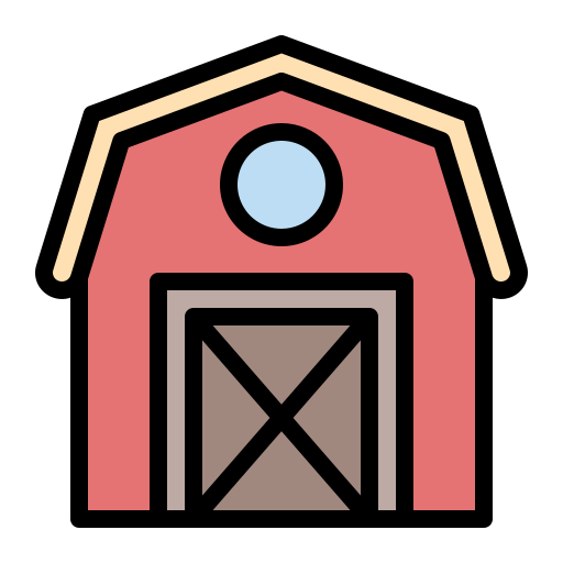 納屋 Generic Outline Color icon