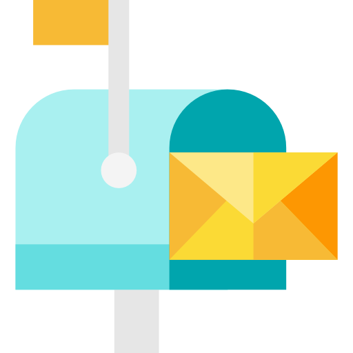 Mailbox Basic Straight Flat icon
