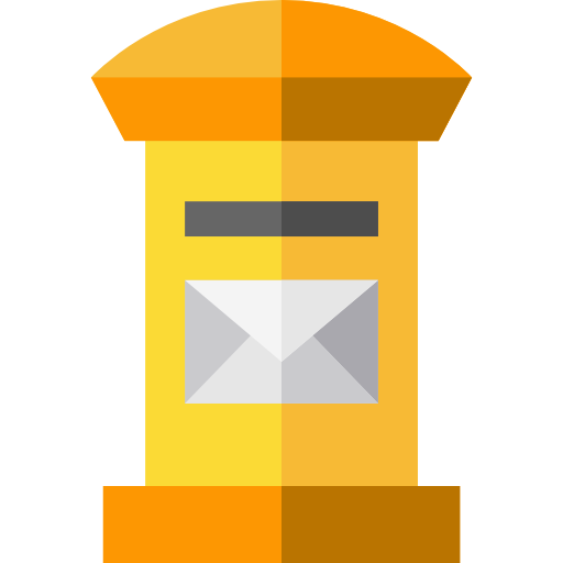 Mailbox Basic Straight Flat icon