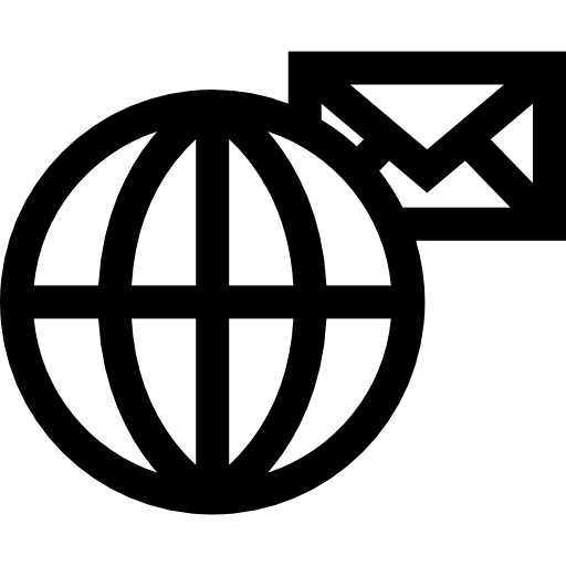 posta internazionale Basic Straight Lineal icona