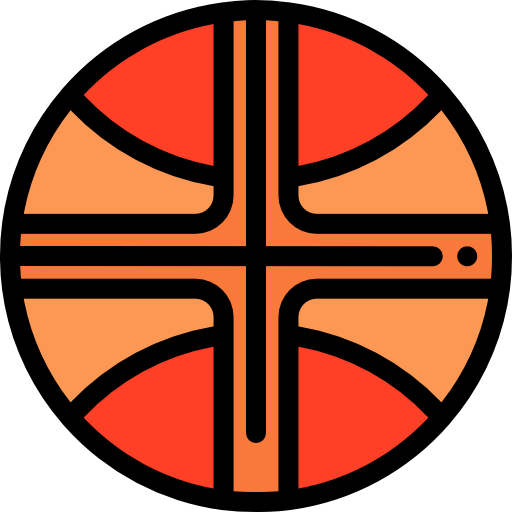 basketball Detailed Rounded Lineal color icon