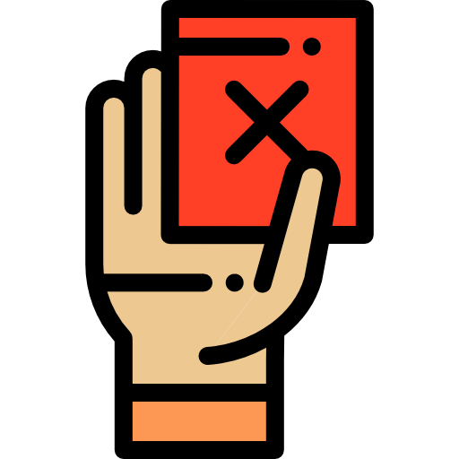 Red card Detailed Rounded Lineal color icon