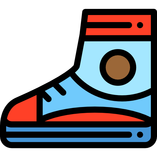 Sneaker Detailed Rounded Lineal color icon