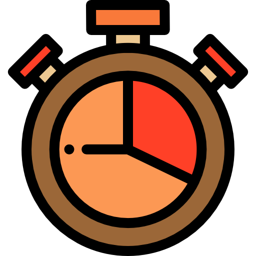 Stopwatch Detailed Rounded Lineal color icon