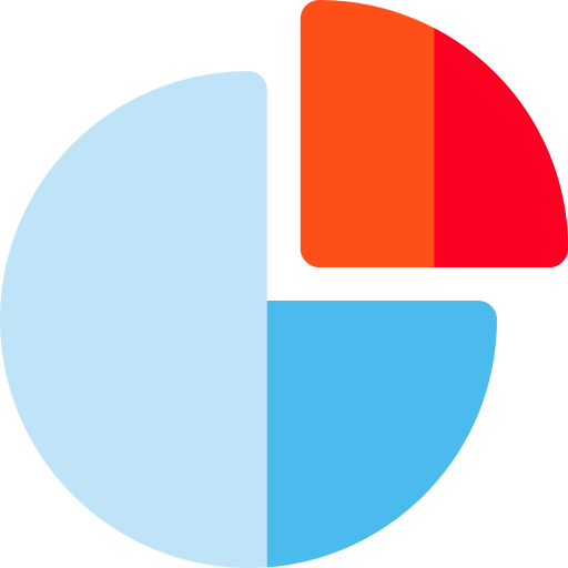 gráfico circular Basic Rounded Flat icono