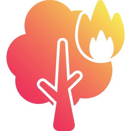 pożar lasu Generic Flat Gradient ikona