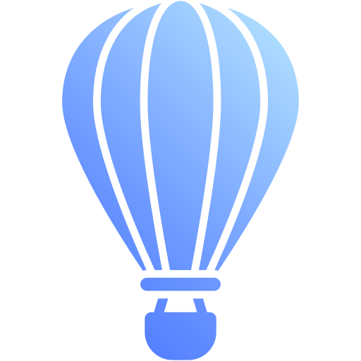 balon na gorące powietrze Generic Flat Gradient ikona