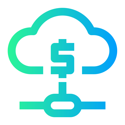 bankowość w chmurze Generic Gradient ikona