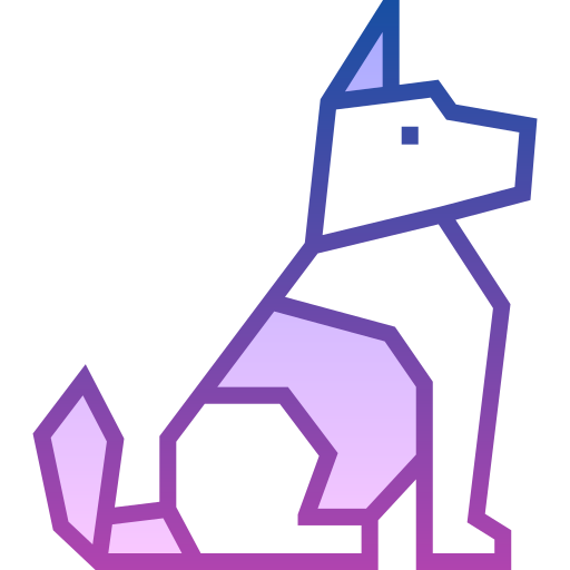 perro Detailed bright Gradient icono