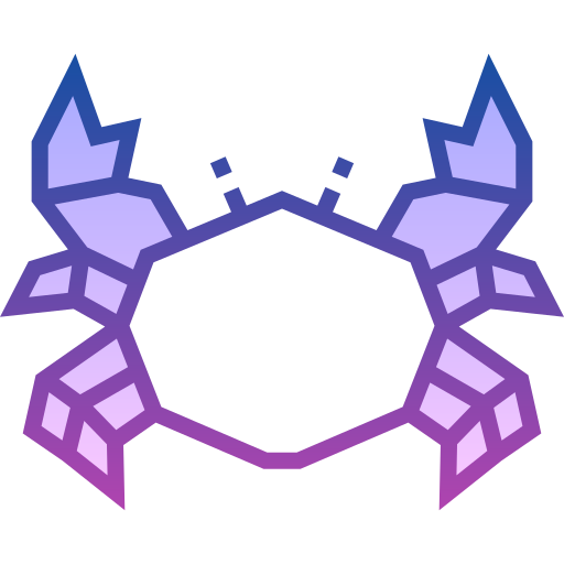 Crab Detailed bright Gradient icon