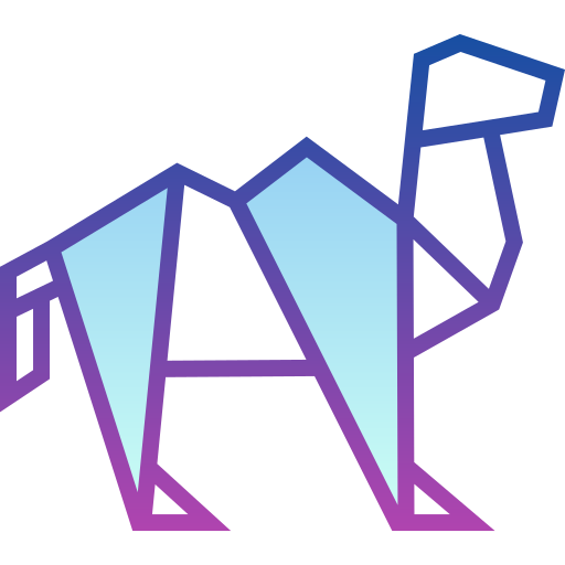 Camel Detailed bright Gradient icon