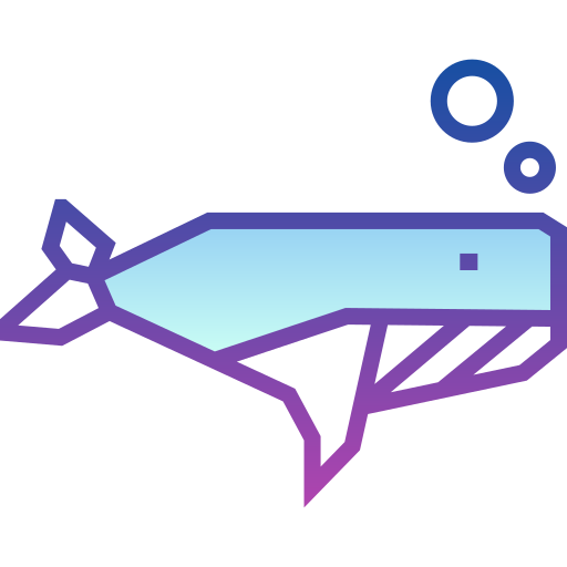 Whale Detailed bright Gradient icon