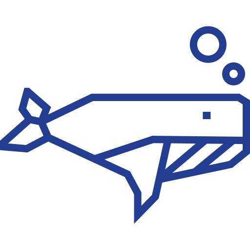 鯨 Detailed bright Lineal icon