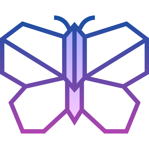 Butterfly Detailed bright Gradient icon