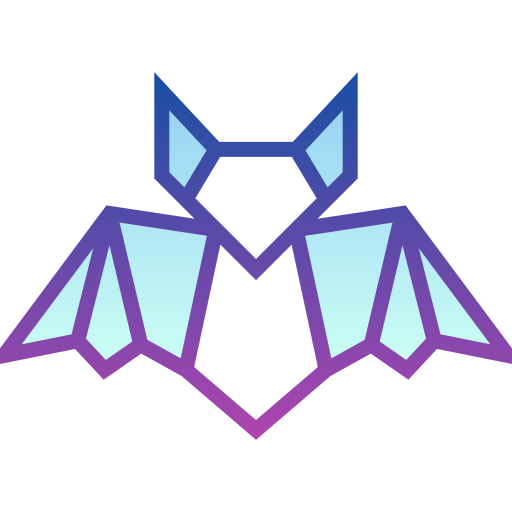 Bat Detailed bright Gradient icon