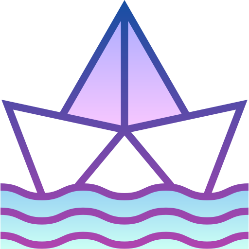 Boat Detailed bright Gradient icon