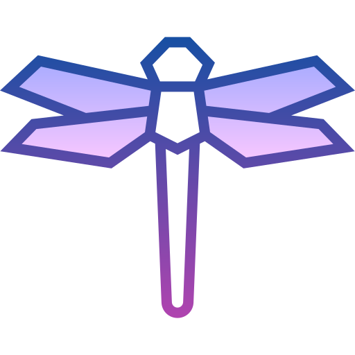 libélula Detailed bright Gradient icono