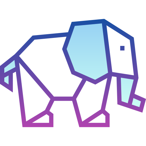 코끼리 Detailed bright Gradient icon