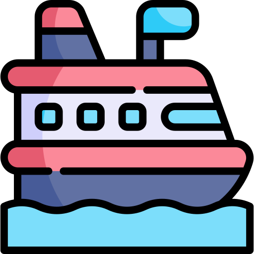crucero Kawaii Lineal color icono