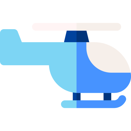 helicóptero Basic Rounded Flat Ícone